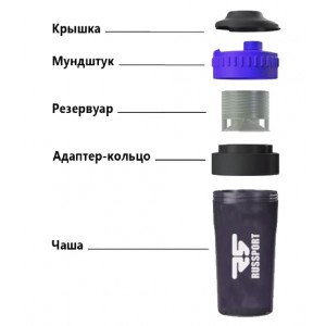 Шейкер Shaker PRO RUSSPORT (700мл)